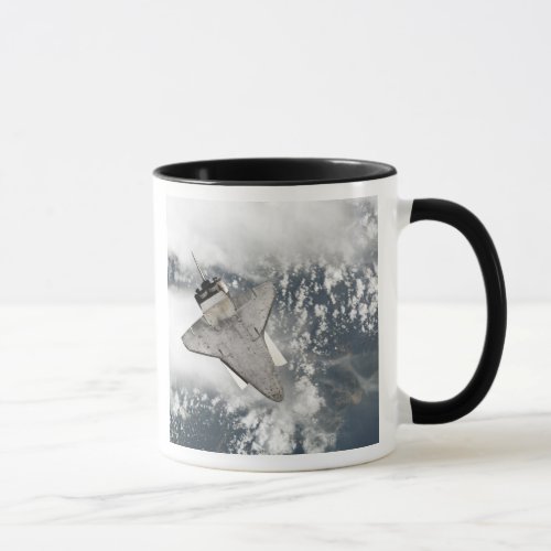 The underside of space shuttle Discovery Mug