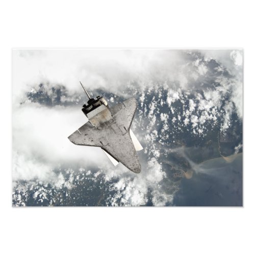 The underside of space shuttle Discovery Photo Print