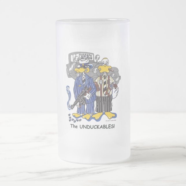 The Unduckables Untouchables Frosted Glass Beer Mug (Center)