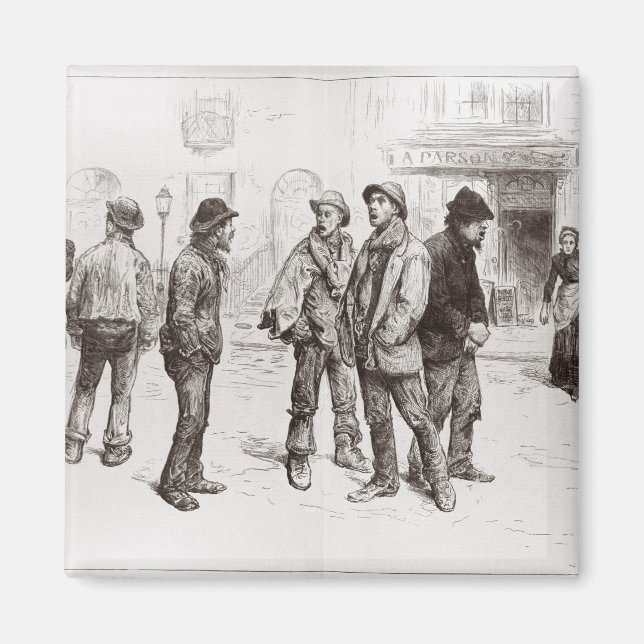 The Unemployed of London 2 Magnet (Front)