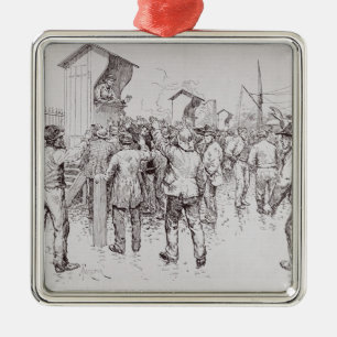 The Unemployed of London Metal Ornament