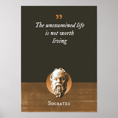 The unexamined life is not worth living poster