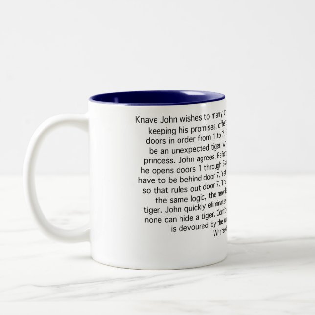 The Unexpected Tiger Two-Tone Coffee Mug (Left)