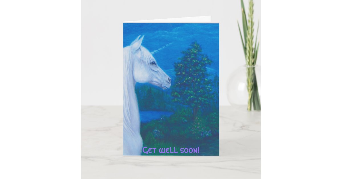 The Unicorn Get Well Greeting Card Zazzle Com