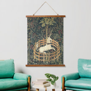 The Unicorn in Captivity (1495 - 1505) Medieval Hanging Tapestry