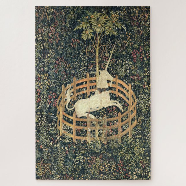 The Unicorn in Captivity (1495 - 1505) Medieval Ta Jigsaw Puzzle (Vertical)
