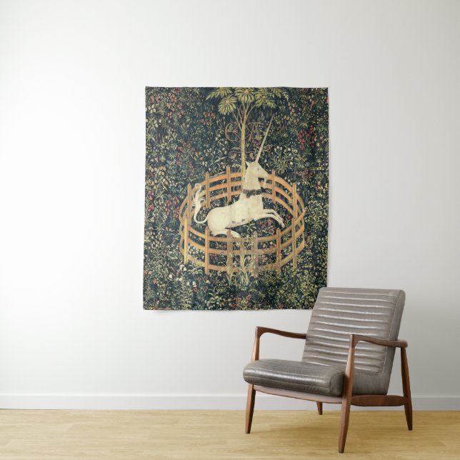 The Unicorn in Captivity (1495 - 1505) Medieval Tapestry (In Situ)