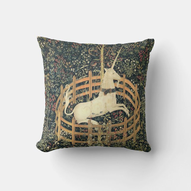 The Unicorn in Captivity (1495 - 1505) Throw Pillow (Front)