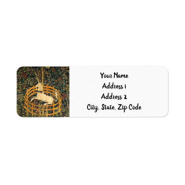 The Unicorn in Captivity Label (Front)