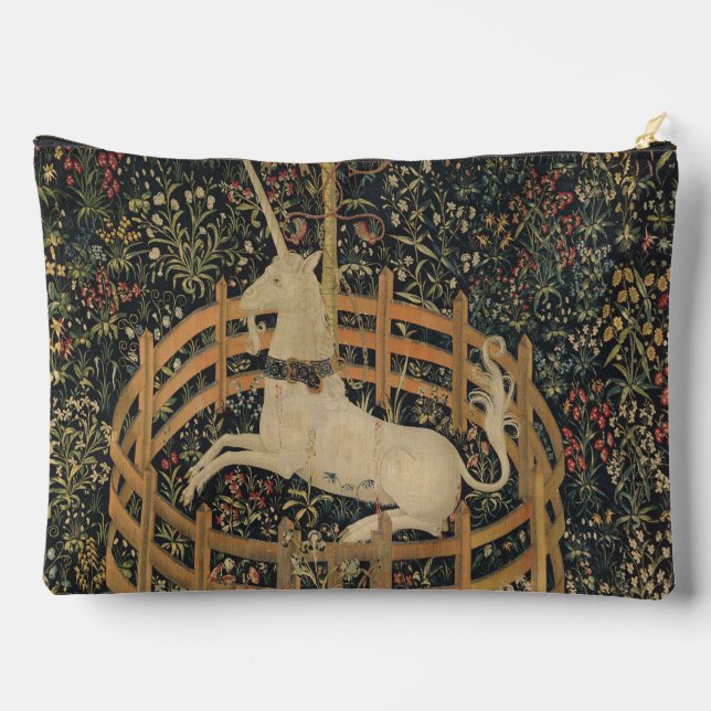 The Unicorn in Captivity, Medieval Tapestry  Accessory Pouch (Back)