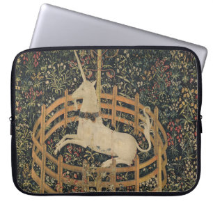 The Unicorn in Captivity, Medieval Tapestry Laptop Sleeve