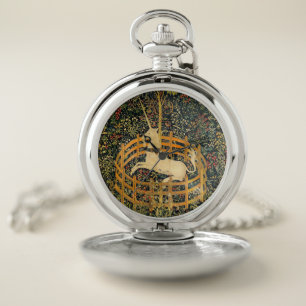 The Unicorn in Captivity Pocket Watch
