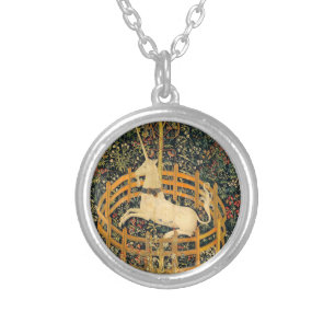 The Unicorn in Captivity Silver Plated Necklace
