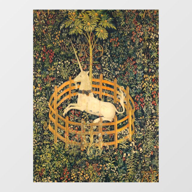 The Unicorn in Captivity Window Cling (Sheet)