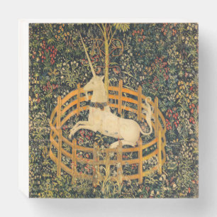 The Unicorn in Captivity Wooden Box Sign