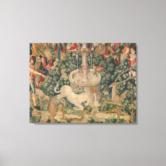 The Unicorn is Found, Medieval Tapestry Canvas Print