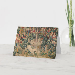 The Unicorn is Found, Medieval Tapestry Thank You Card