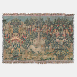 The Unicorn is Found – The Hunt of the Unicorn Throw Blanket