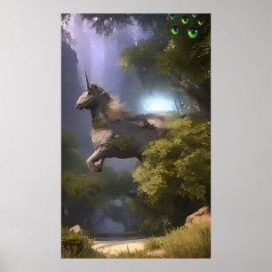 The Unicorn - Ken Gage Surreal Art Poster