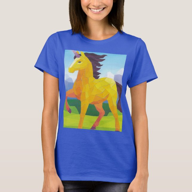 the unicorn myth on blue T-Shirt (Front)