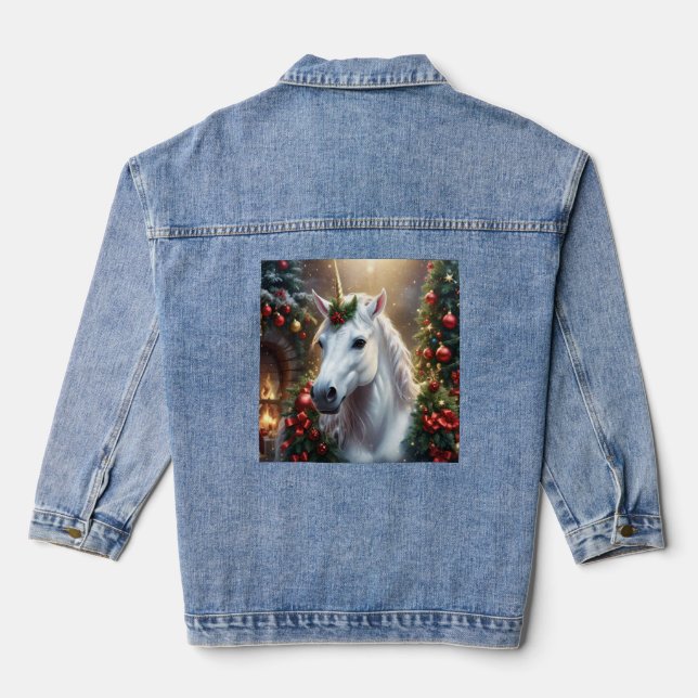 “The Unicorn of Noel” Denim Jacket (Back)