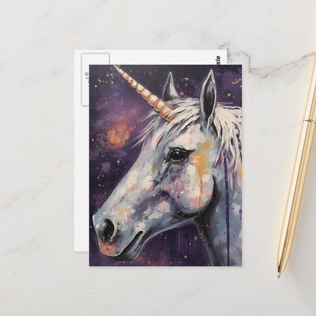 The Unicorn Postcard (Front/Back In Situ)