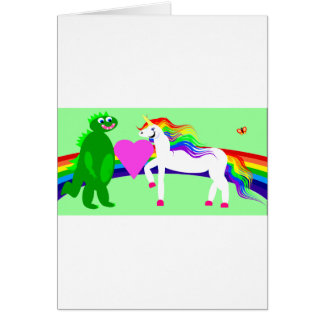 The Unicorn sees the Dinosaur Cards