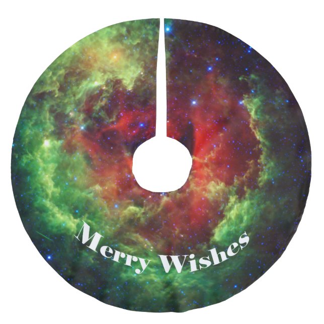 The Unicorns Rose Rosette Nebula Brushed Polyester Tree Skirt (Front)