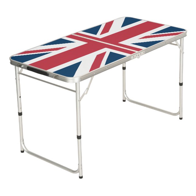 The Union Jack British Flag Beer Pong Table (Angled)
