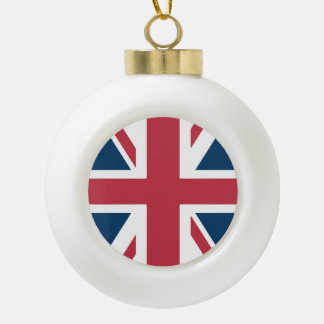 The Union Jack British Flag Ceramic Ball Christmas Ornament