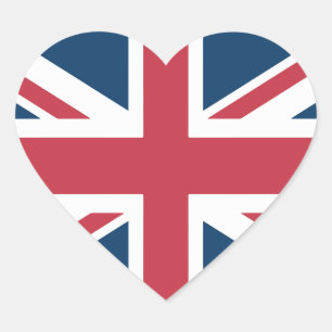 The Union Jack British Flag Heart Sticker