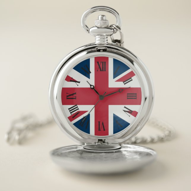 The Union Jack British Flag Pocket Watch (Inside)