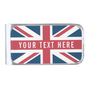 The Union Jack British Flag Silver Finish Money Clip