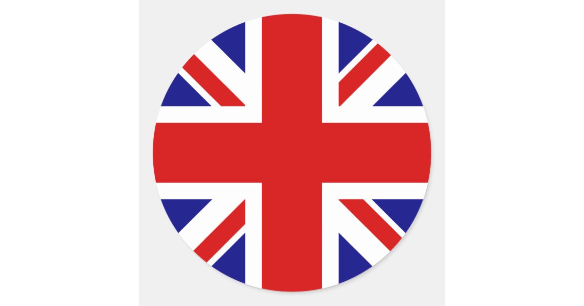 The Union Jack Flag Classic Round Sticker | Zazzle