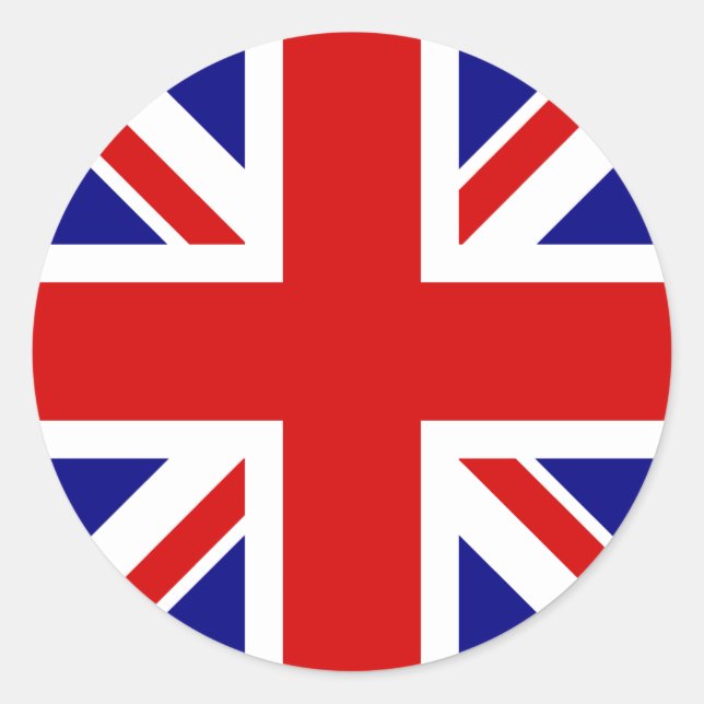 The Union Jack Flag Classic Round Sticker (Front)