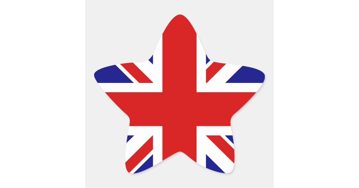 The Union Jack Flag Star Sticker | Zazzle