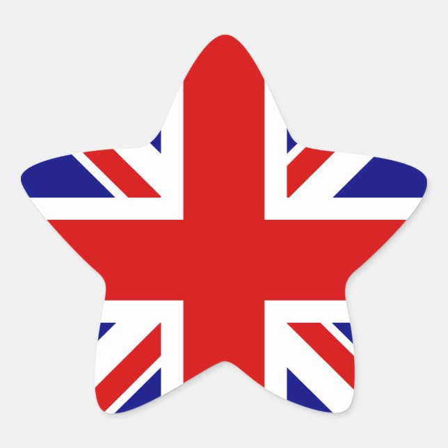 The Union Jack Flag Star Sticker (Front)