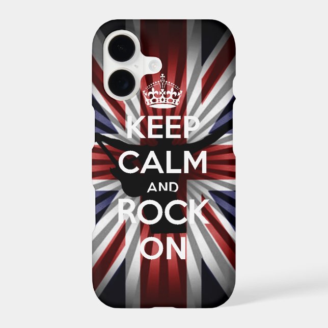 The union Jack Keep calm and Rock On Iphone Case (Back)