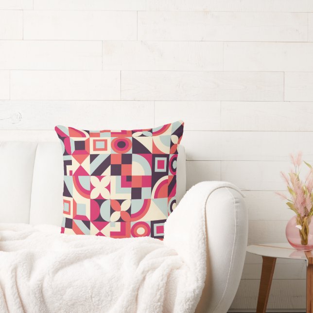 The unique abstract shape pattern design. throw pillow (Couch)