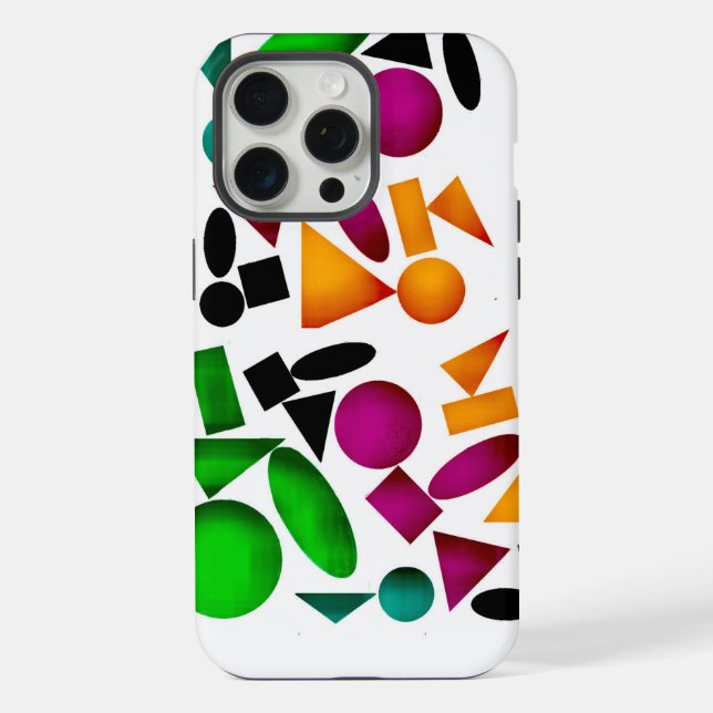 the unique shape of the color pattern iphone case (Back)