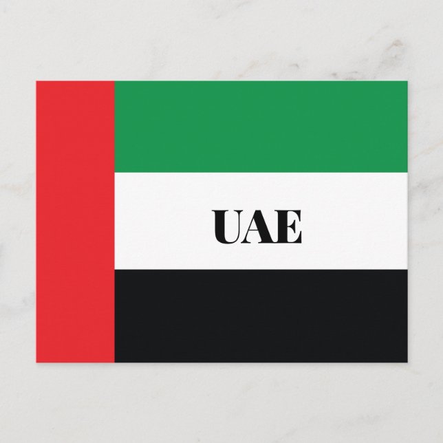 The United Arab Emirates Flag Postcard (Front)