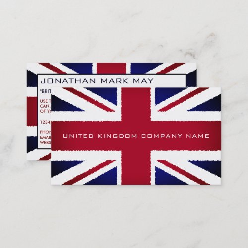 The United Kingdom Flag Torn Effect British Business Card