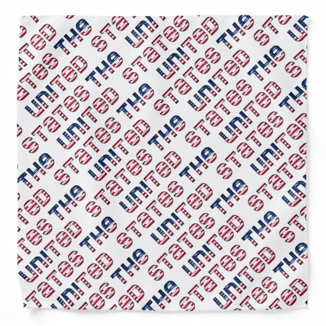 The United States American Flag Stars and Stripes Bandana (Front)