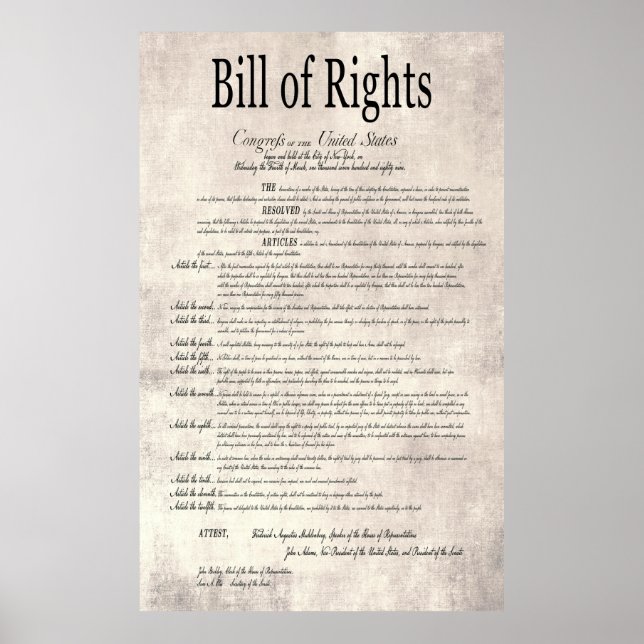 The UNITED STATES BILL of RIGHTS 2 Poster (Front)