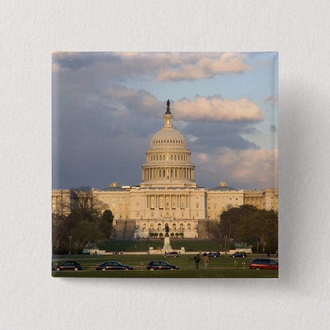 The United States Capitol Building in Pinback Button (Front)