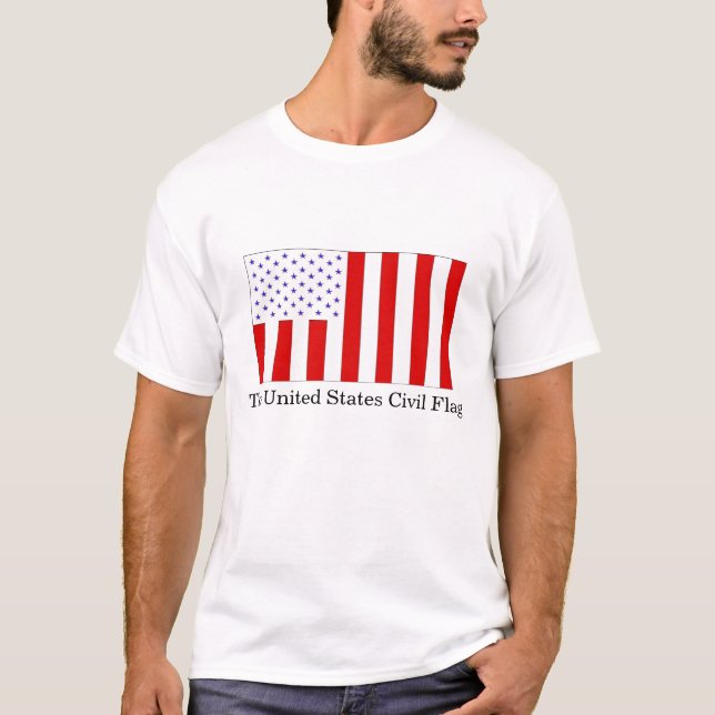 The United States Civil & Military Flags T-Shirt (Front)