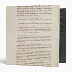 The United States Constitution, 1787 Binder