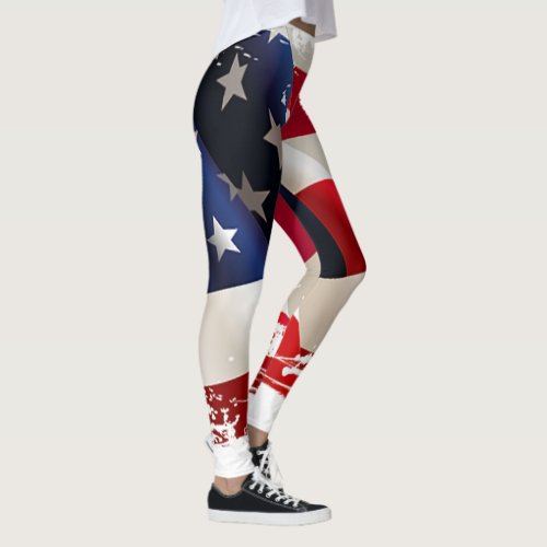  the United States Flag Fashion Stylish Leggings