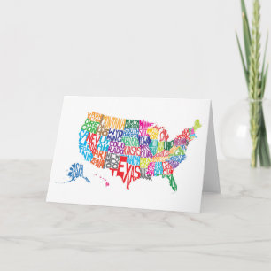 The United States in Names Card