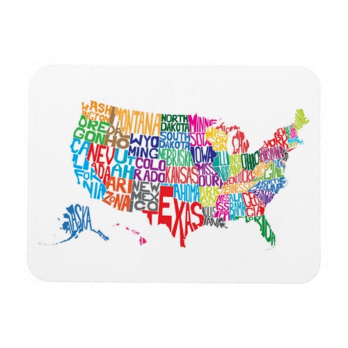 The United States in Names Magnet